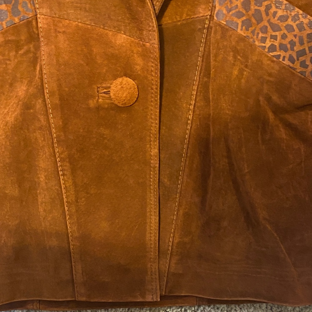 Avanti Brown Suede Fringe Blazer - Picture 5 of 12